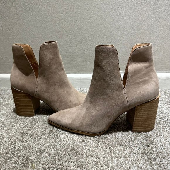 Steve Madden Women's Taupe Suede Pointed Toe Ankle Boots Size 10 - Picture 2 of 9